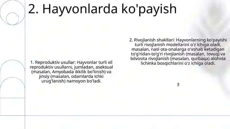 Hayvonot Olamining Yashash Tarzi, KoʻPayishi, Tarqalishi Va Xilma-Xilligi 3