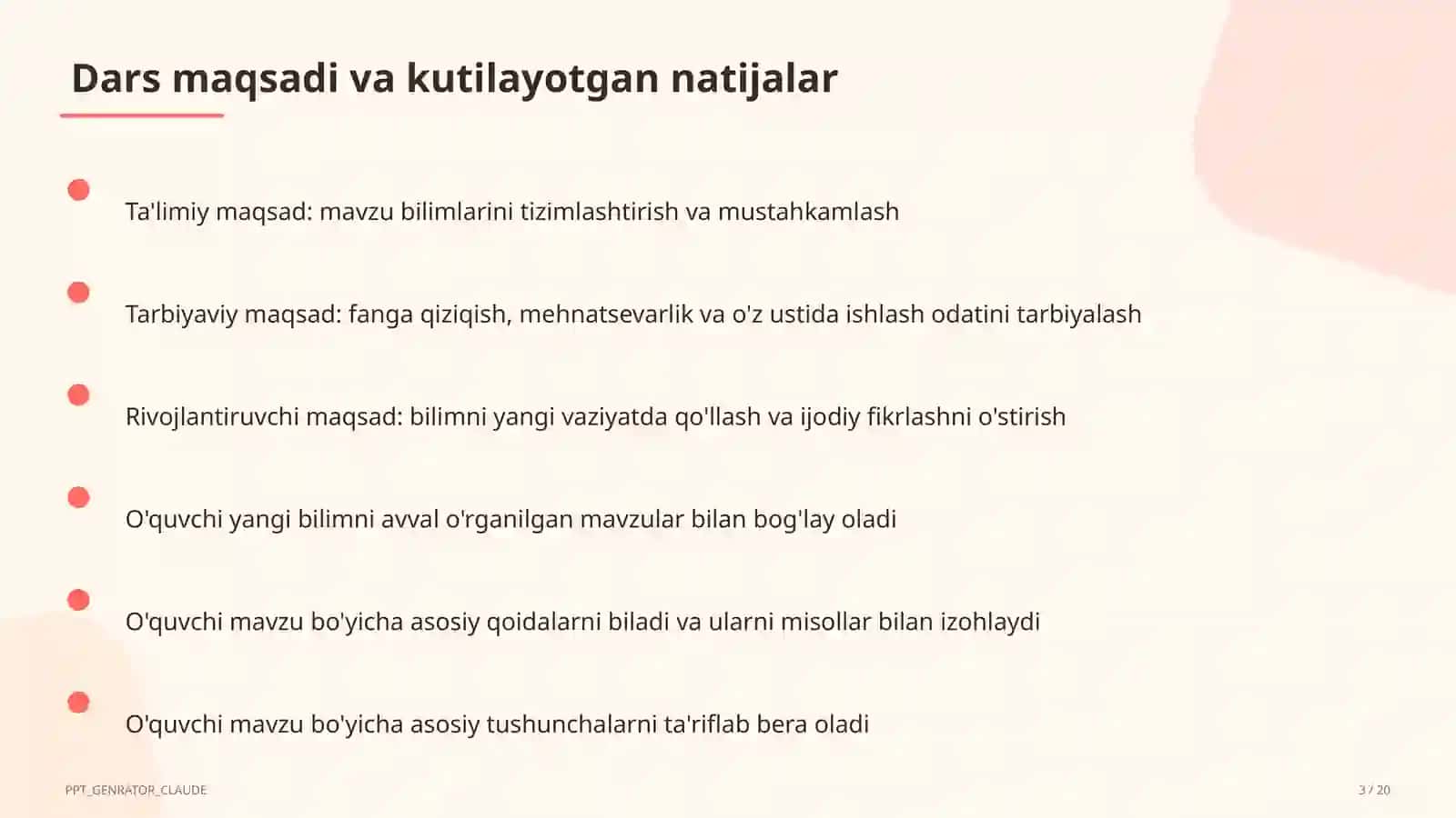 Kombinatorika: o'rin almashtirish, guruhlash (9-sinf) 3