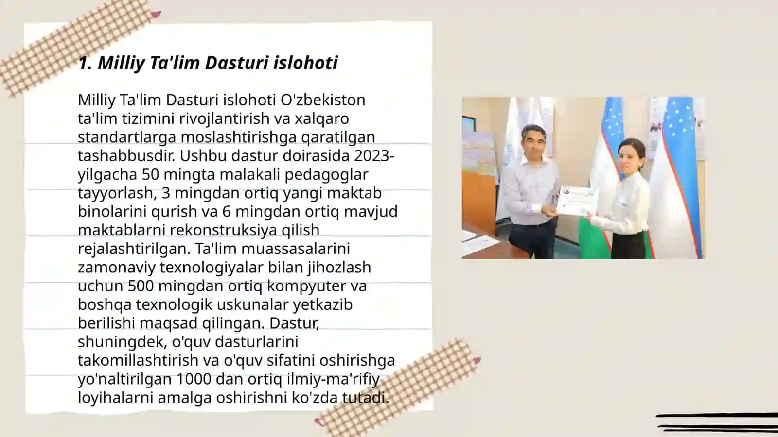 Milliy Ta'lim Dasturi islohoti 3