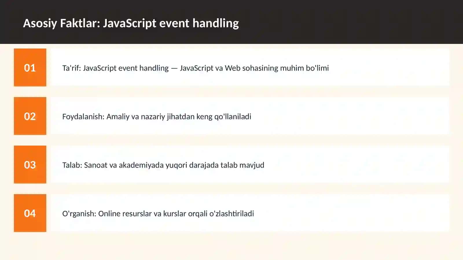 DASTURLASH | JAVASCRIPT VA WEB 3
