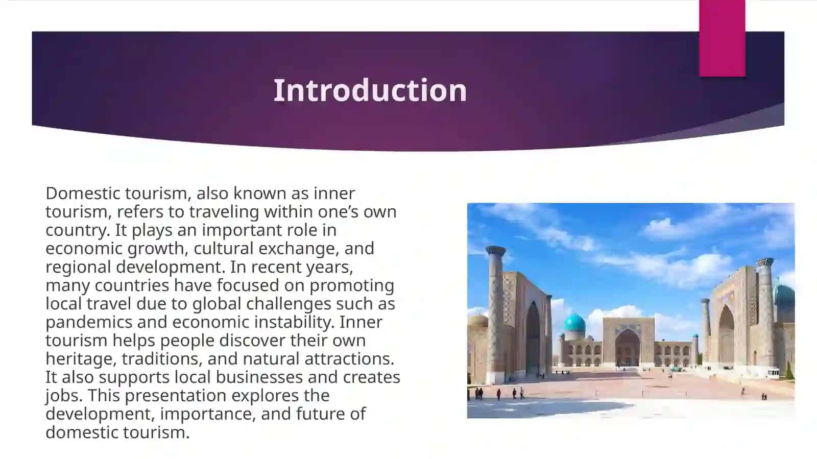 Development of inner tourism 3