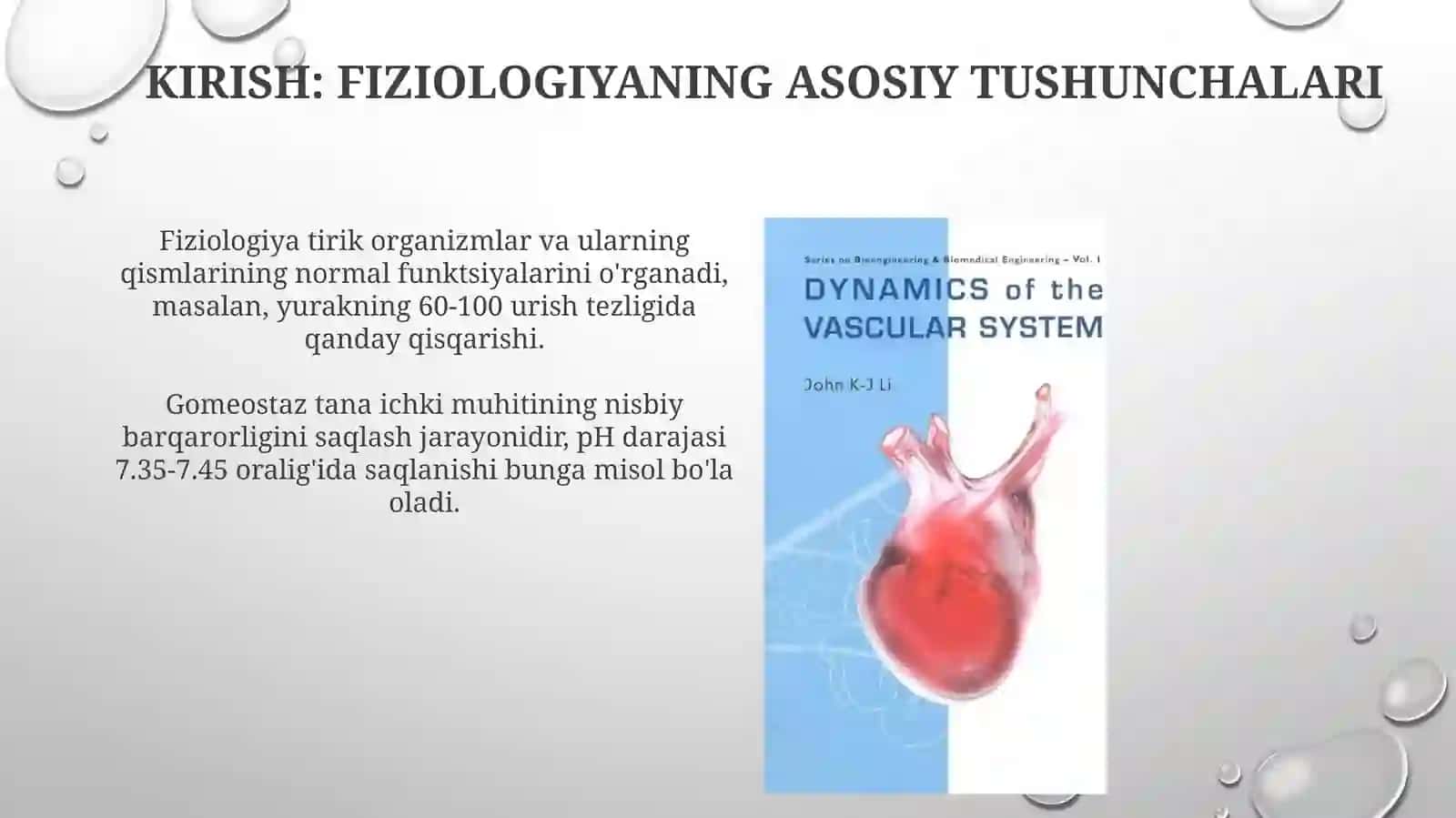 Fizalogiya faniga kirish qon aylanish tizimining fizalogik asoslari 3