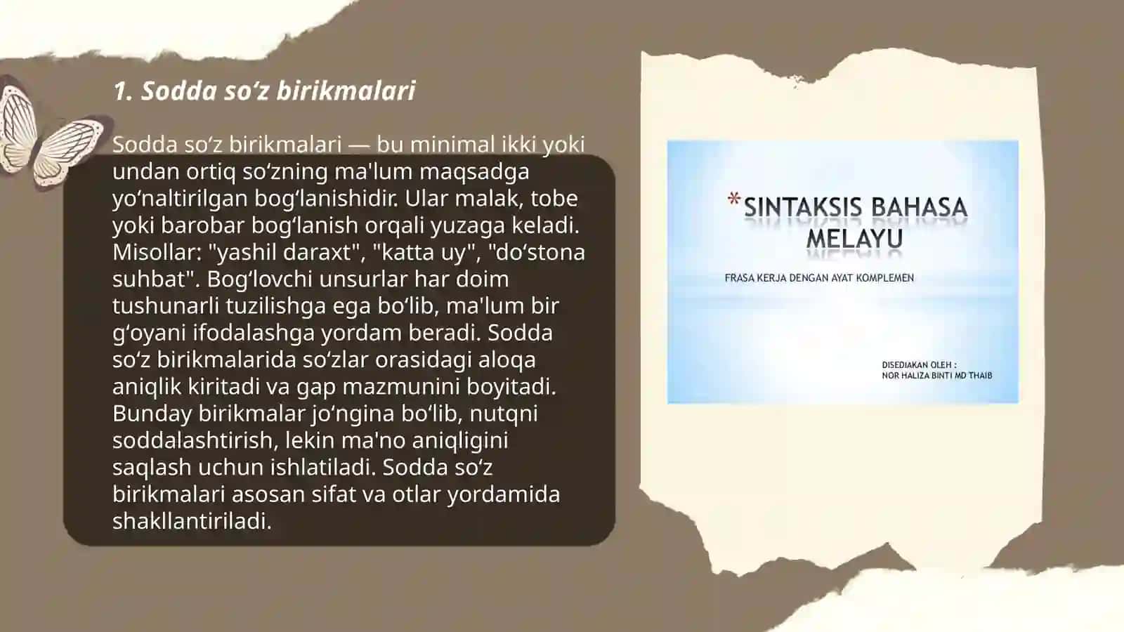 Sodda soʻz birikmalari 3
