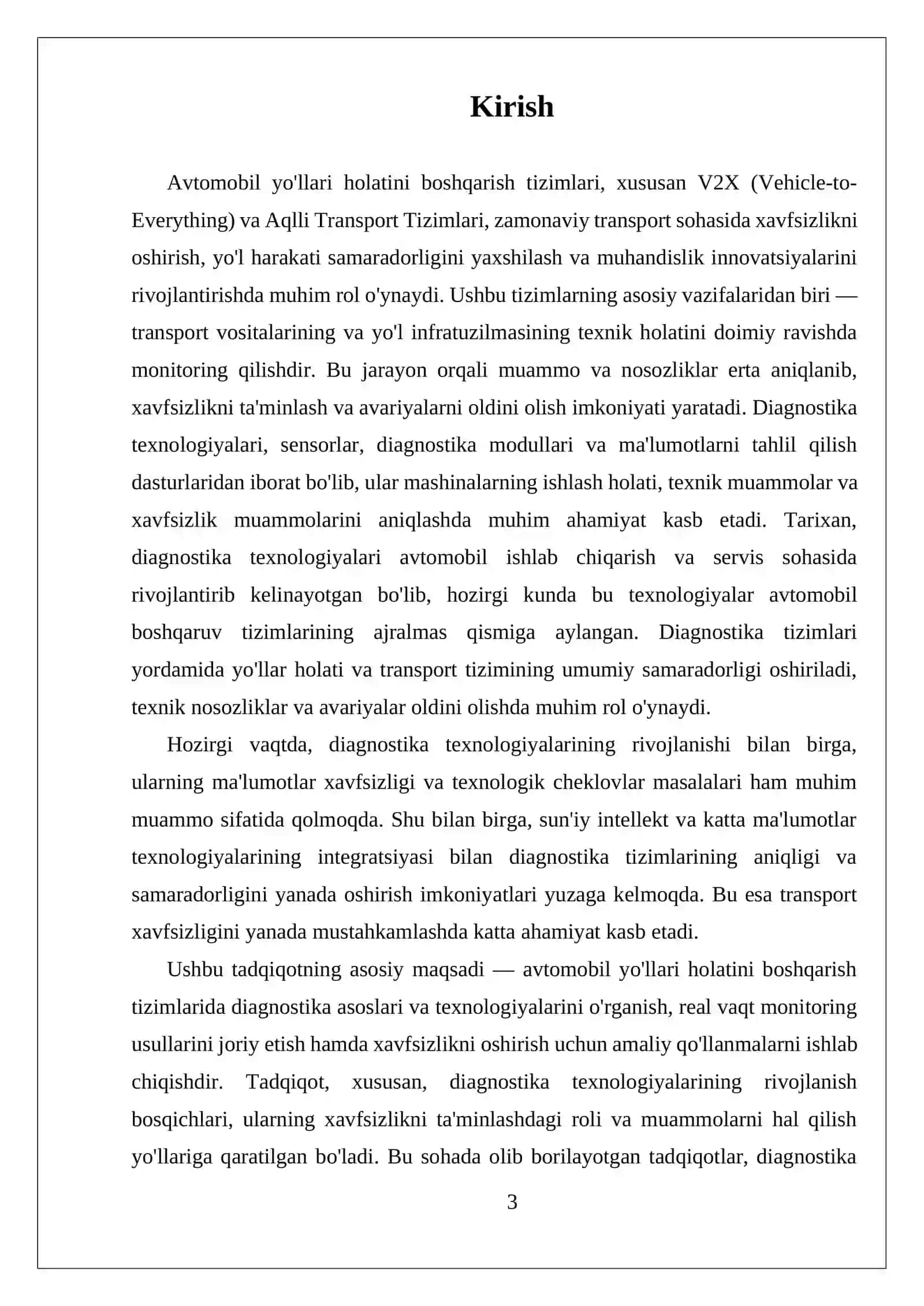 Diagnostika asoslari va texnologiyalari tushunchasi 3