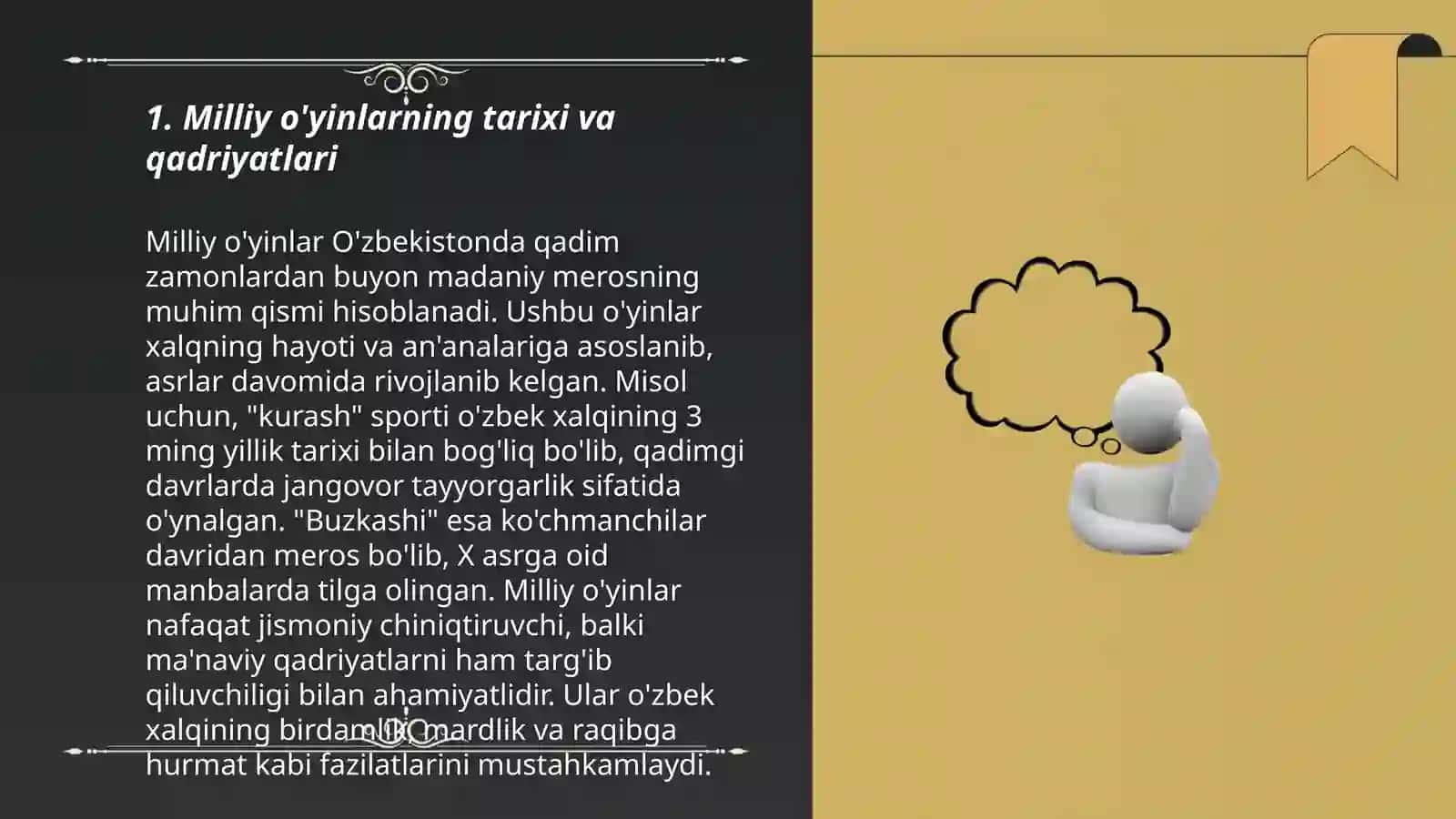 Miiliy va harakatli o'yinlarni tashkil qilish va o'tqazish 3