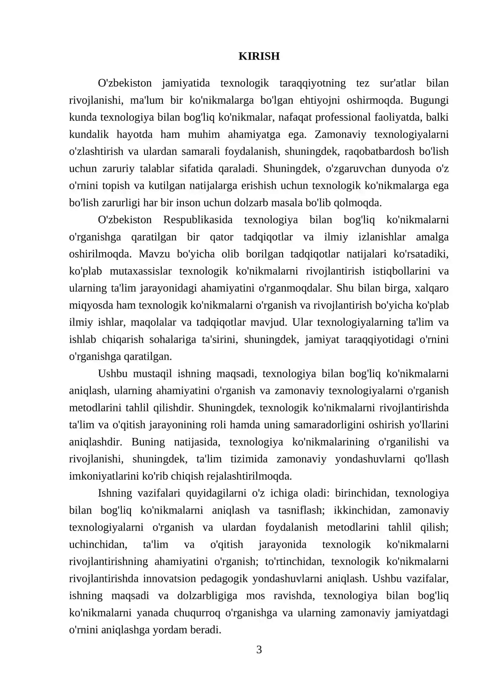 Технология билан боглик куникмалар 3
