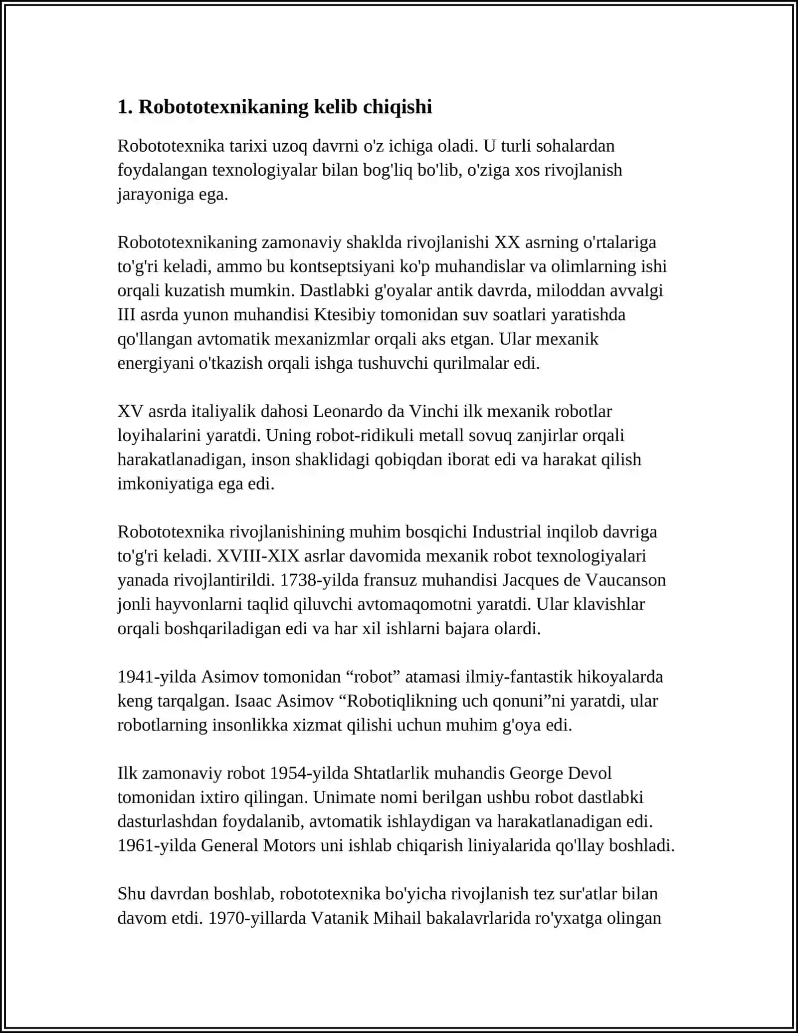 ROBOTOTEXNIKANING TARIXI 3
