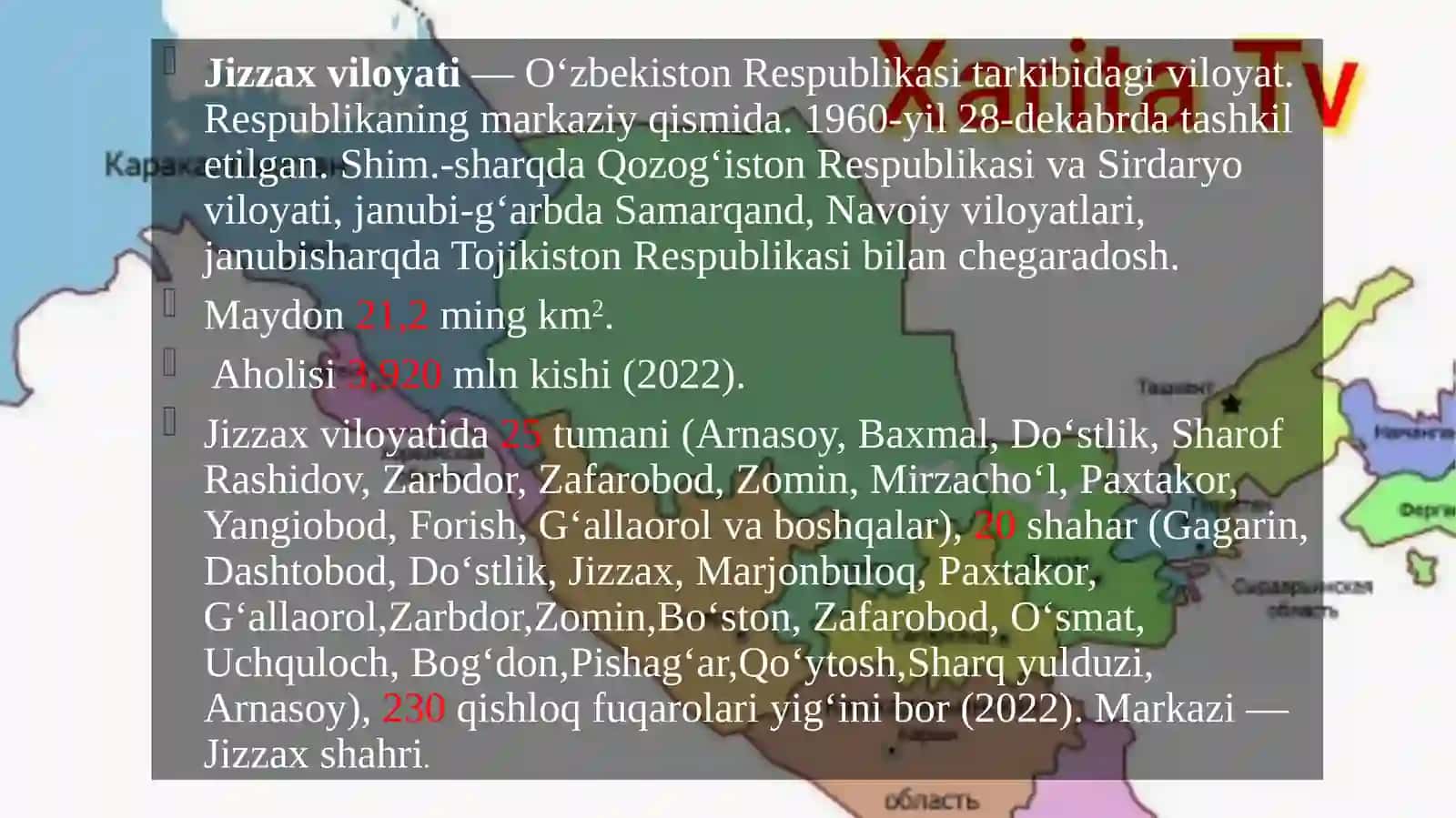 Jizzax viloyatining ma’muriy-hududiy tarkibi va ijtimoiy-iqtisodiy rivojlanish xususiyatlari 3