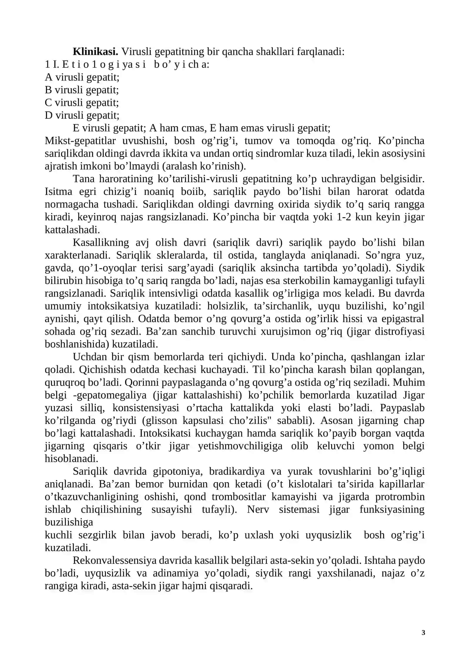 Virusli gepatitlar (viral hepatitis) 3