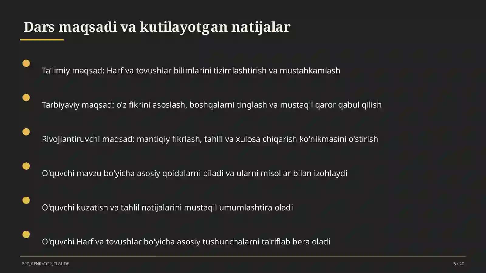 Harf va tovushlar (1-sinf) 3
