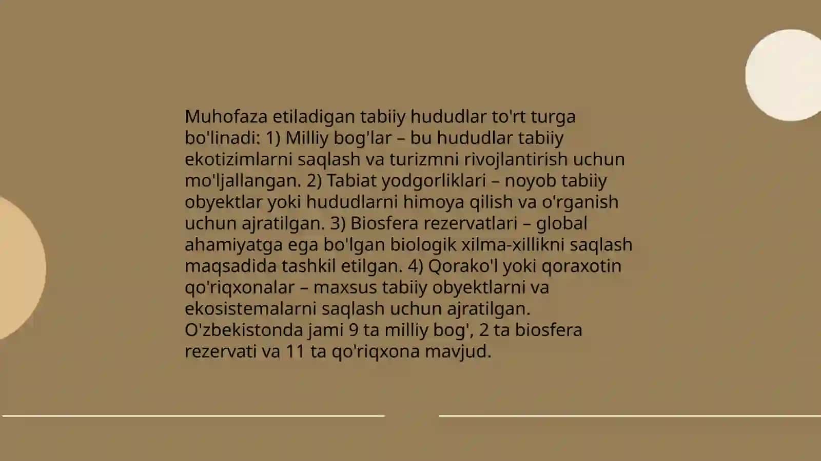 Muhofaza etiladigan tabiiy hududlarning tasniflashning umumiy masalasi 3