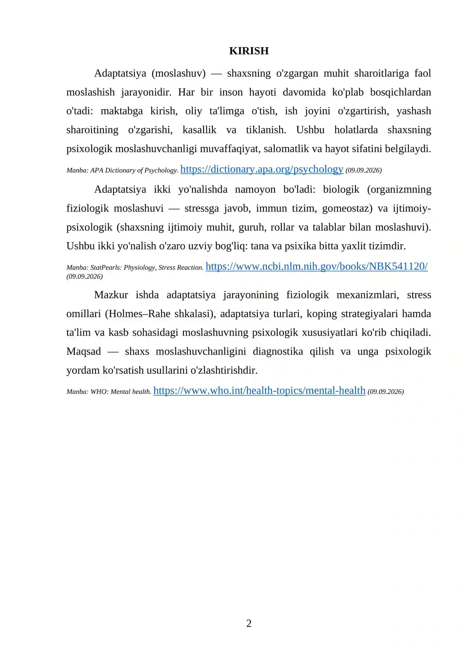 Tibbiyot xodimlari faoliyatida psixologik bilimlarning oʻrni 3