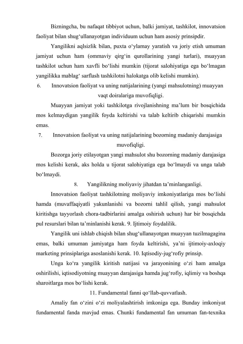 Innovatsion iqtisodiyotda xizmatlar bozoroini faoliyati shartlari va asosiy tamoyillari 3