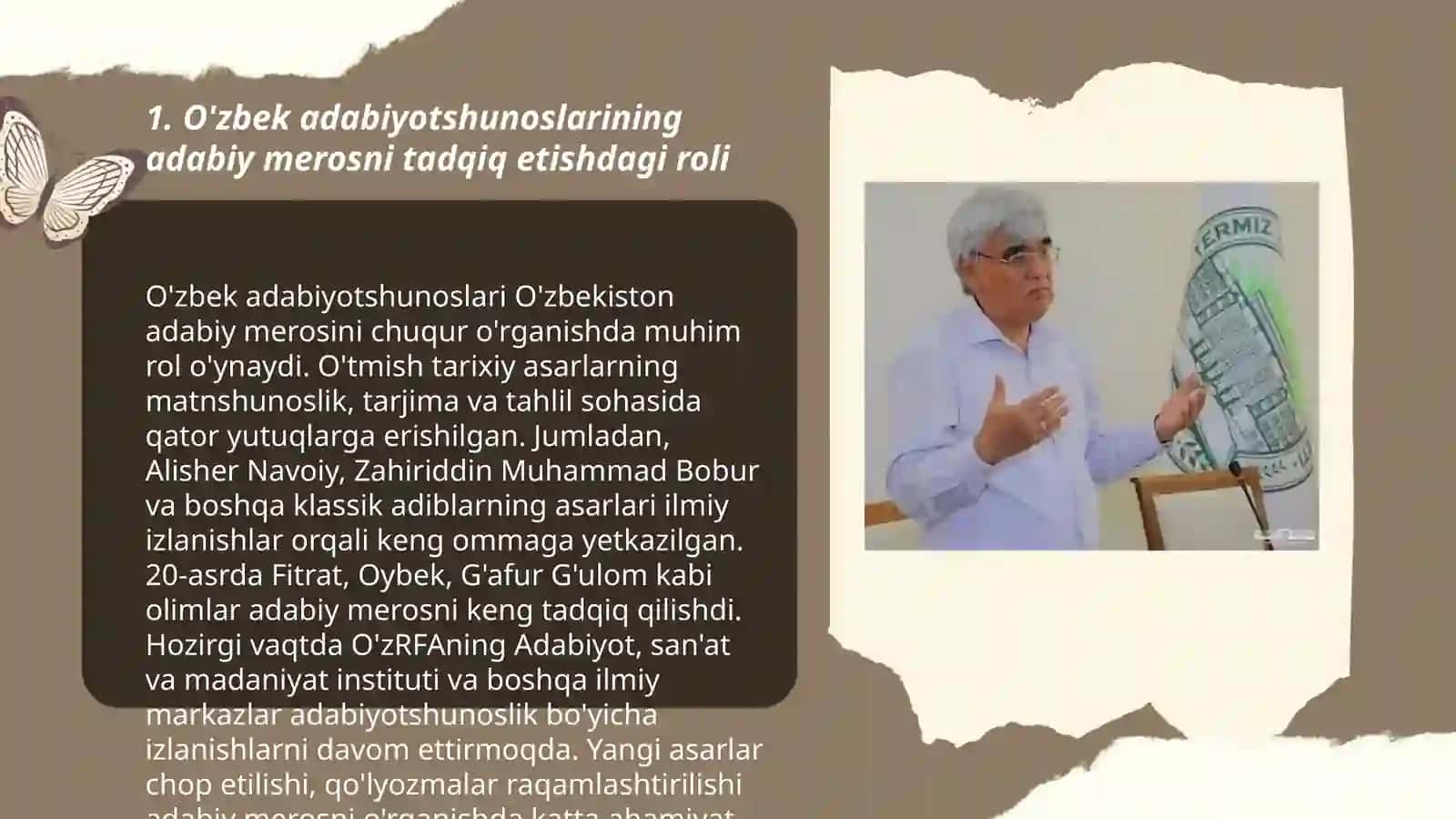 Hozirgi oʻzbek adabiyotshunoslari va ularning oʻzbek adabiyotida tutgan oʻrni 3