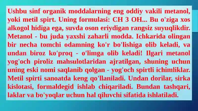 Kislorodli organik birikmalar 3