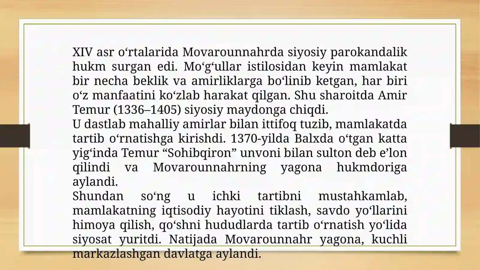 Amir Temur va Temuriylar davri tarixi geografiyasi 3