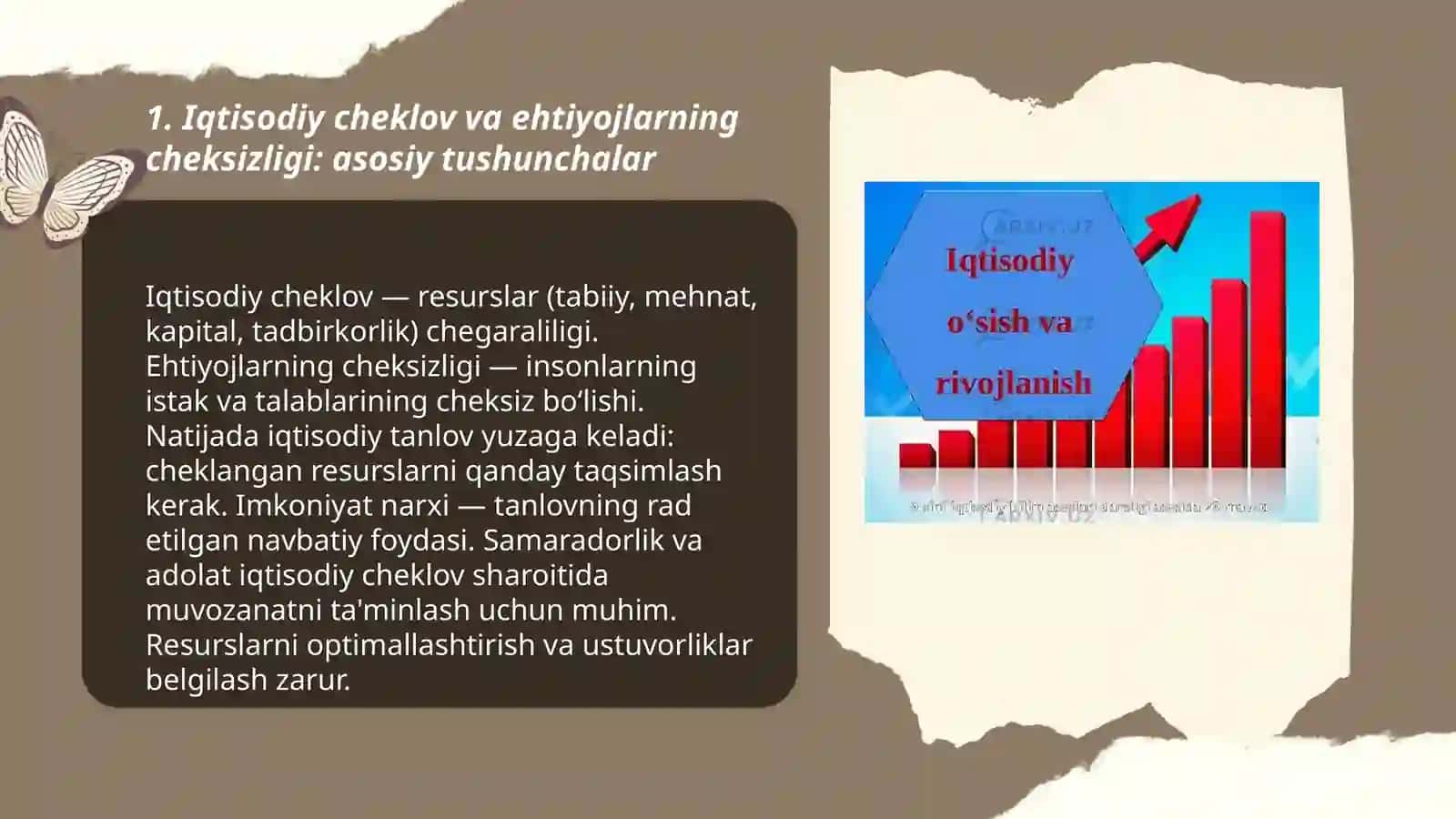 Iqtisodiyotning bosh muammosi: ehtiyojlarning cheksizligi va resurslarning cheklanganligi 3