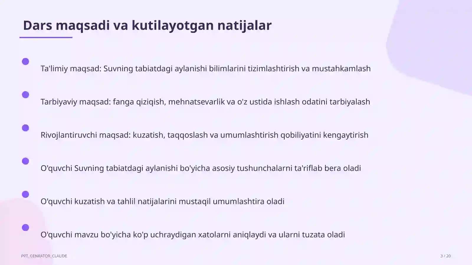 Suvning tabiatdagi aylanishi (2-sinf) 3