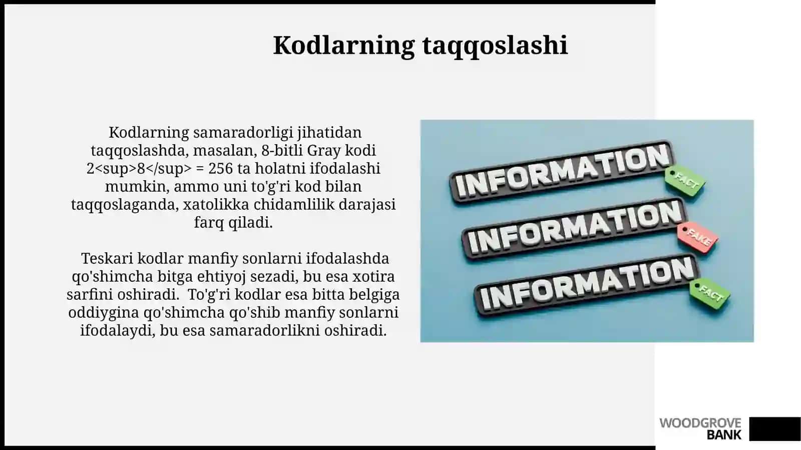 Axboratlarning tugʻri,teskari, toʻldiruvchi vamadifikatsitalashgankodlari 3