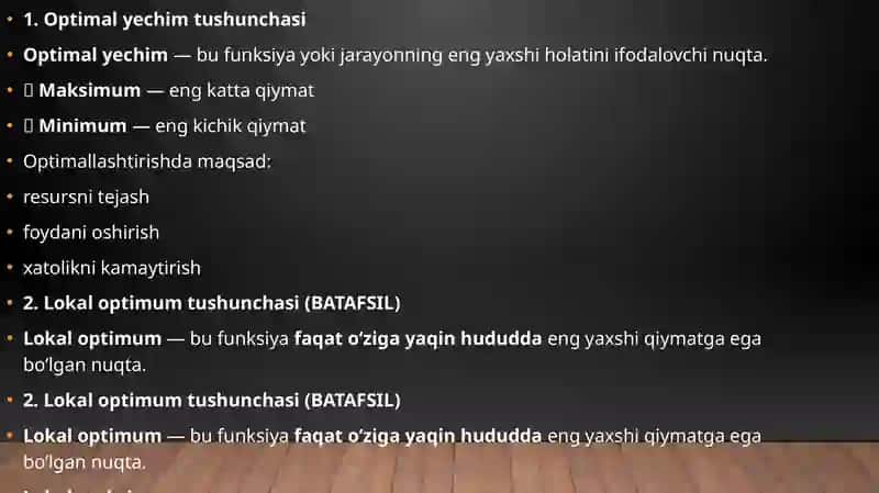 Optimallashtirish Masalalari 3