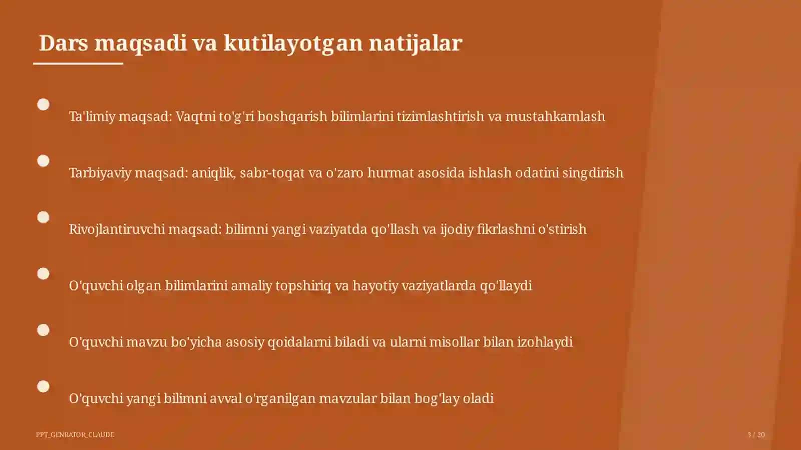 Vaqtni to'g'ri boshqarish 3