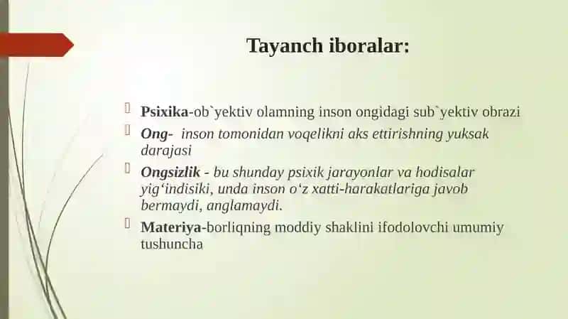Psixik jarayonlar va hoddoslar 3