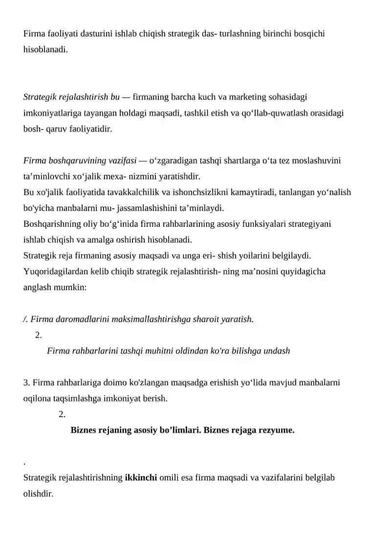 BIZNES-REJA ISHLAB CHIQISH TAMOYILLARI 3