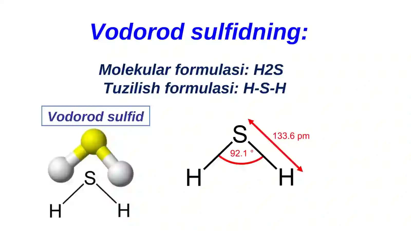 Oltingugurtning vodorodli birikmalari. 3