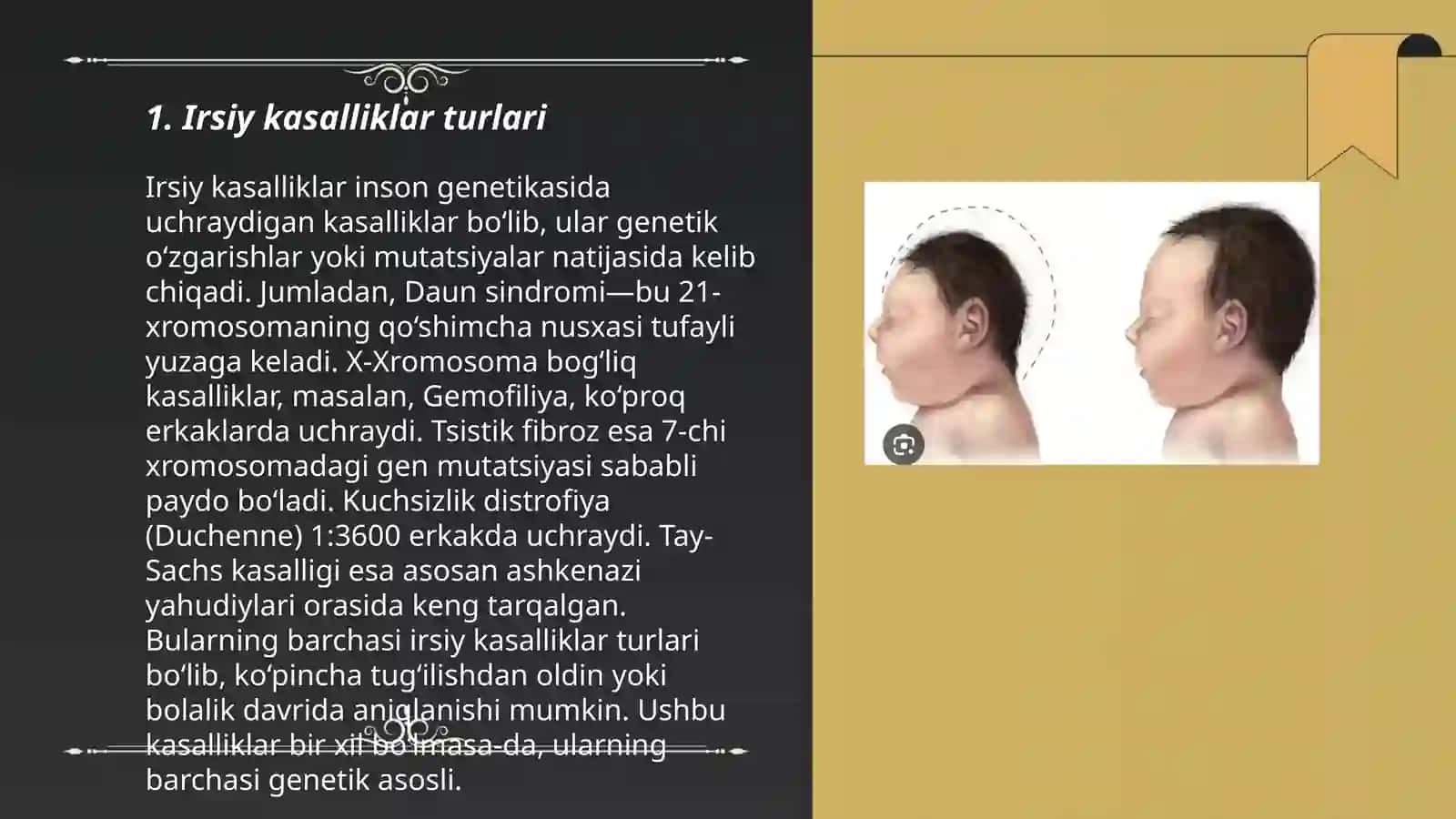 Irsiy kasalliklar.Tibbiy genetik maslahat 3