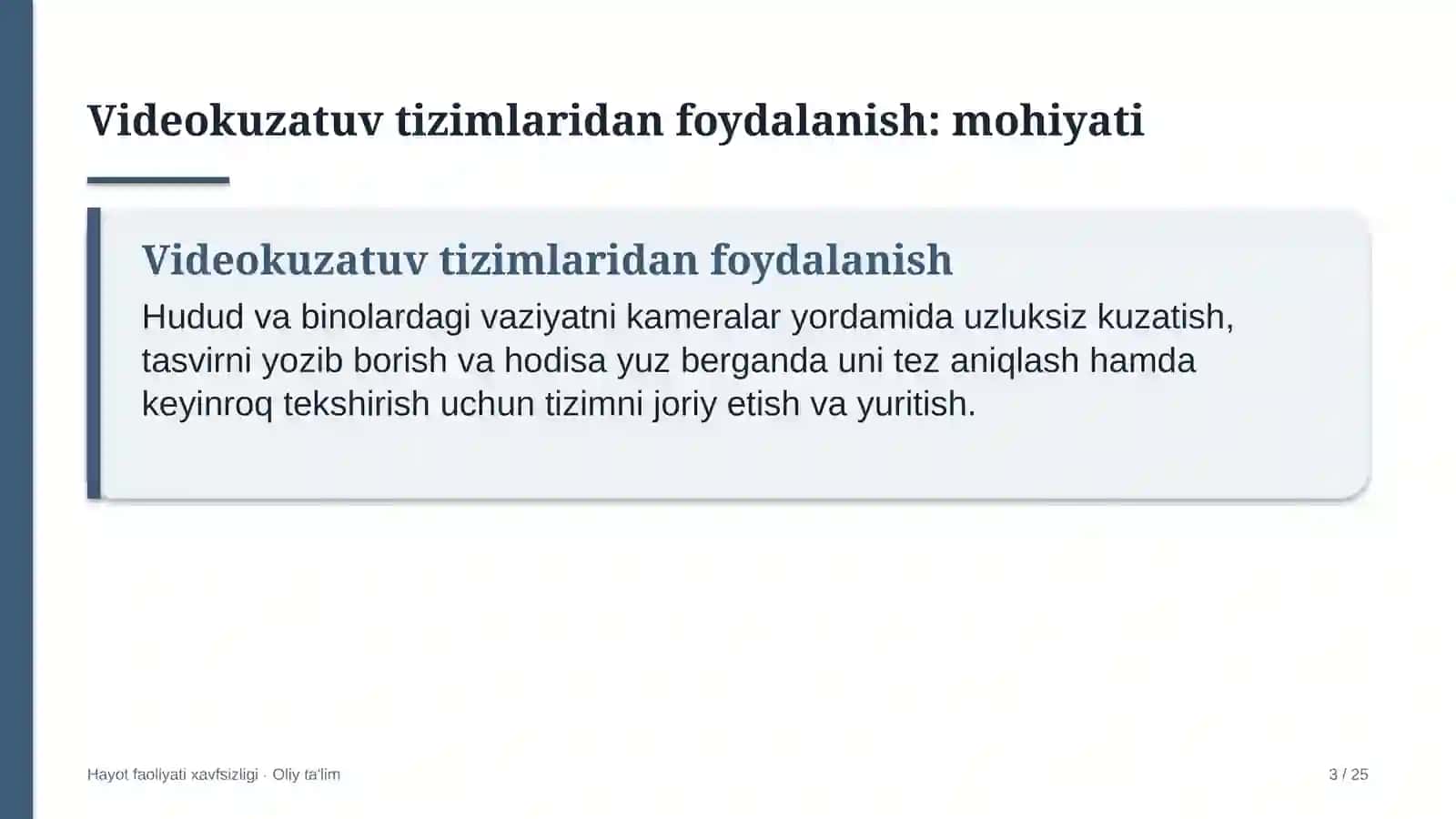 Xorijiy universitetlar filiallarida videokuzatuv tizimlaridan foydalanish 3