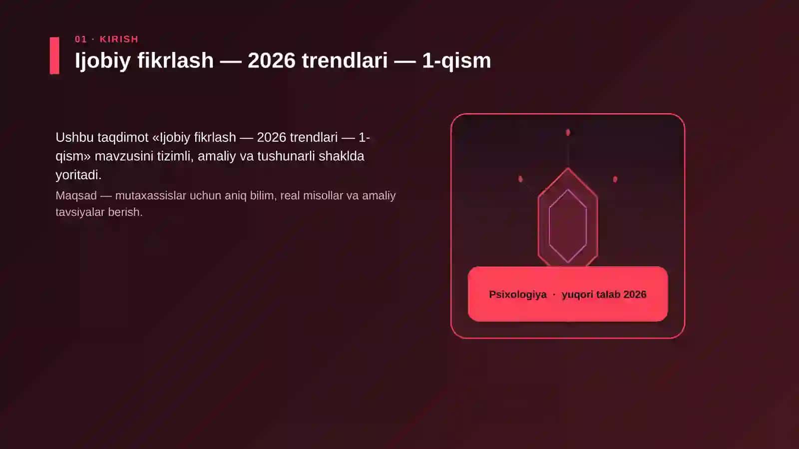 Ijobiy fikrlash — 2026 trendlari — 1-qism 3