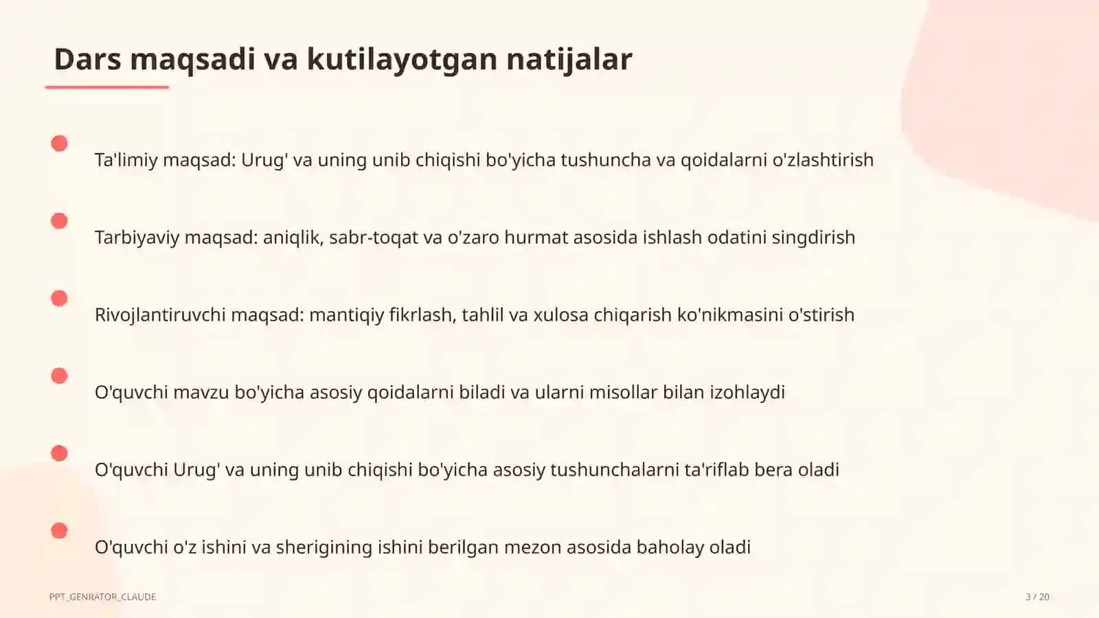 Urug' va uning unib chiqishi (5-sinf) 3