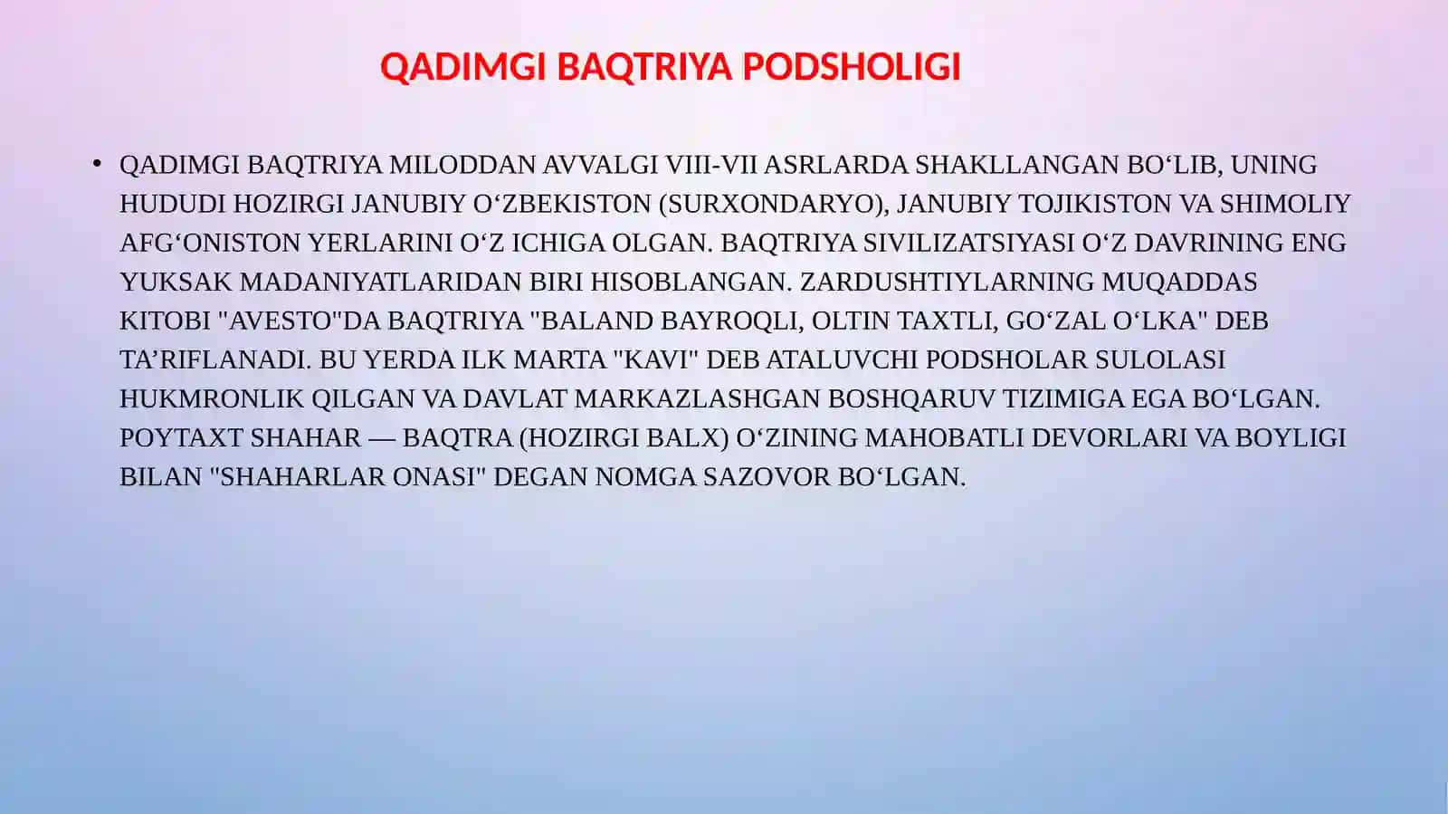 QADIMGI BAQTRIYA VA XORAZM DAVLATLARI: SHAKLLANISHI VA DAVLATCHILIK ASOSLARI 3