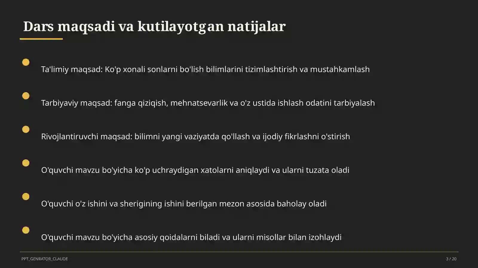 Ko'p xonali sonlarni bo'lish (4-sinf) 3