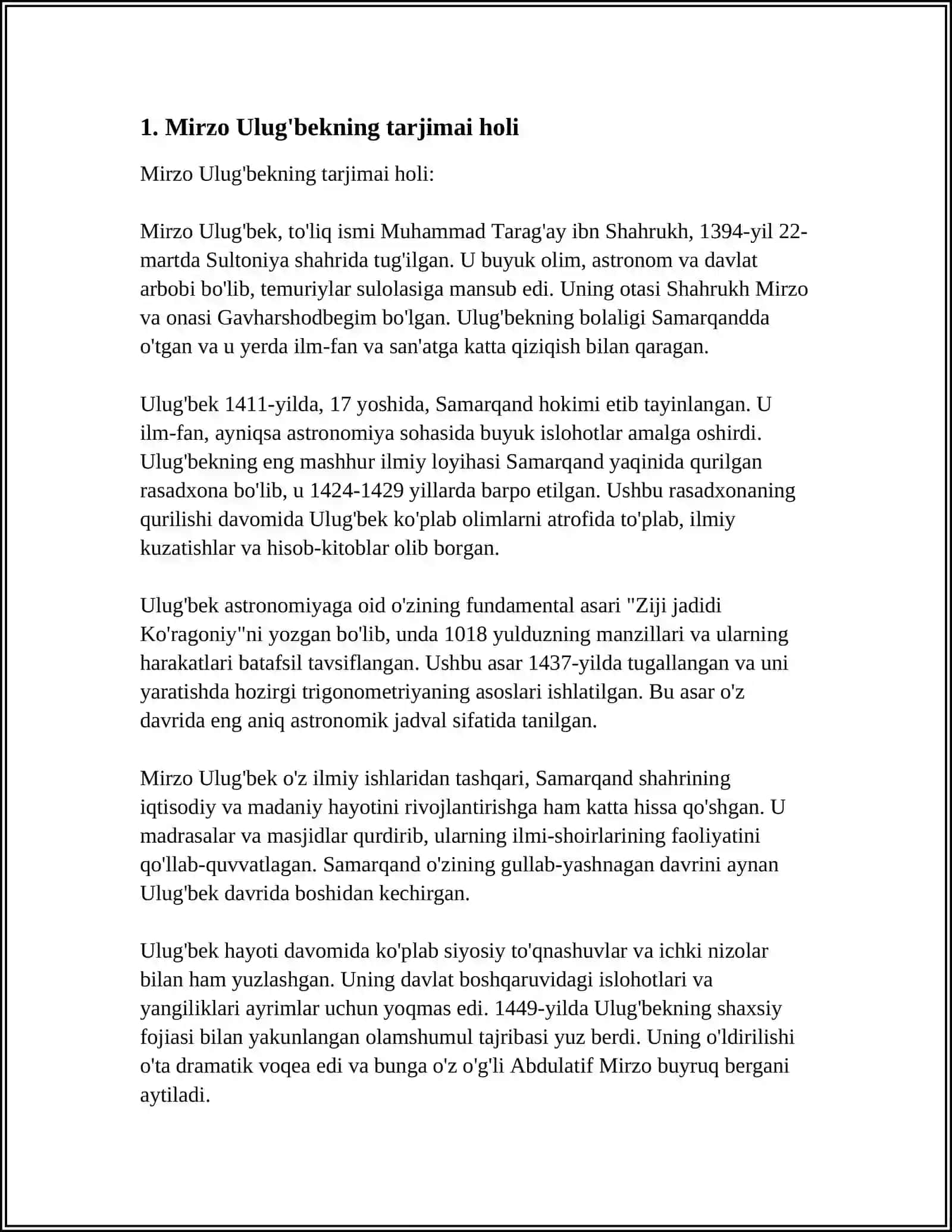MIRZO ULUGʻBEK - DAVLAT ARBOBI VA BUYUK OLIM 3