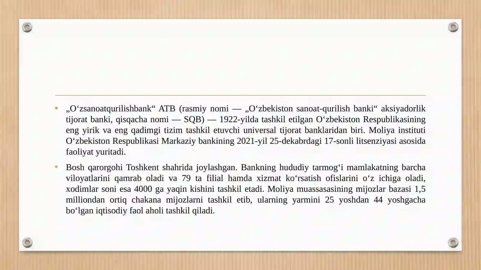 O‘zbekiston sanoat-qurilish banki aksiyadorlik tijorat banki 3