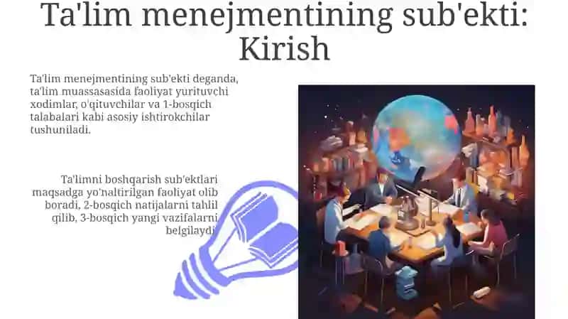 Ta’lim menejmenti fanining muvofiqligida ta'lim tashkilotlarini boshqarish 3