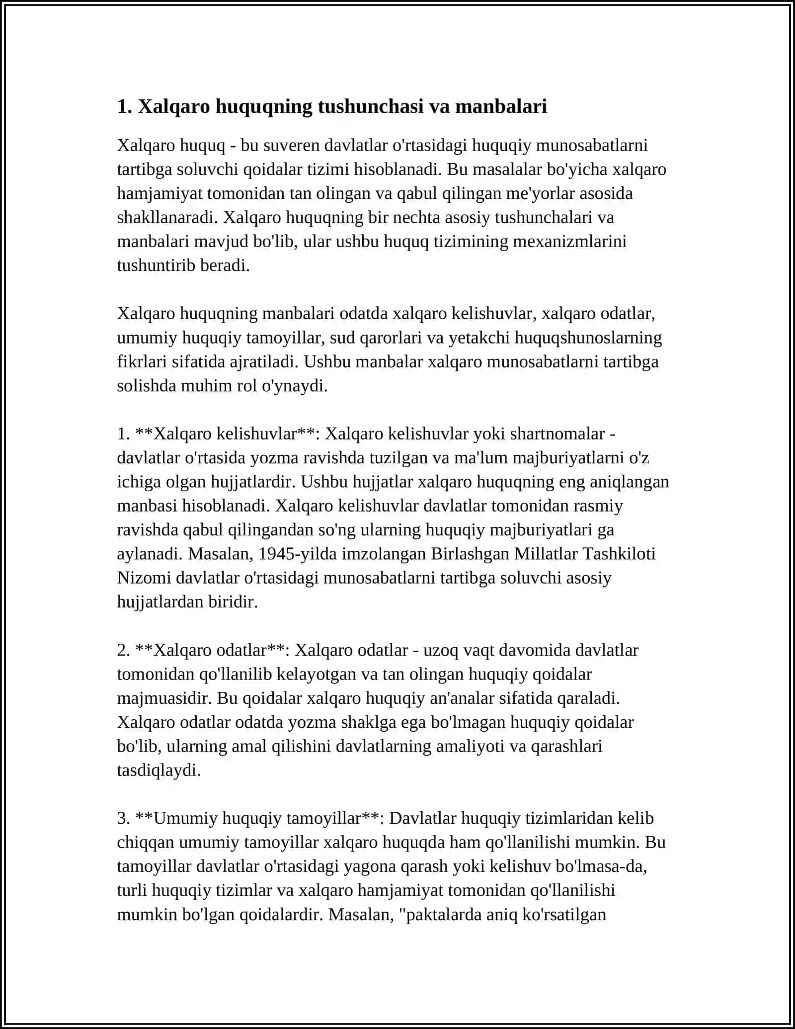 XALQARO BIRLIKLAR SISTEMASI 3
