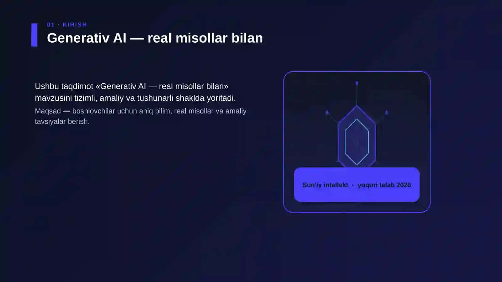 Generativ AI — real misollar bilan 3