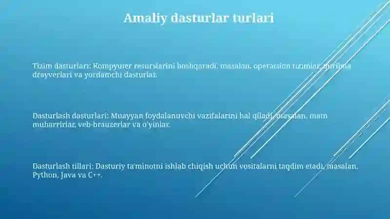Amaliy dasturlarning tasnifi 3