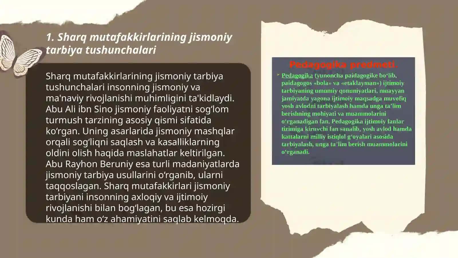 Sharq mutafakkirlarining jismoniy tarbiya haqidagi qarashlari 3