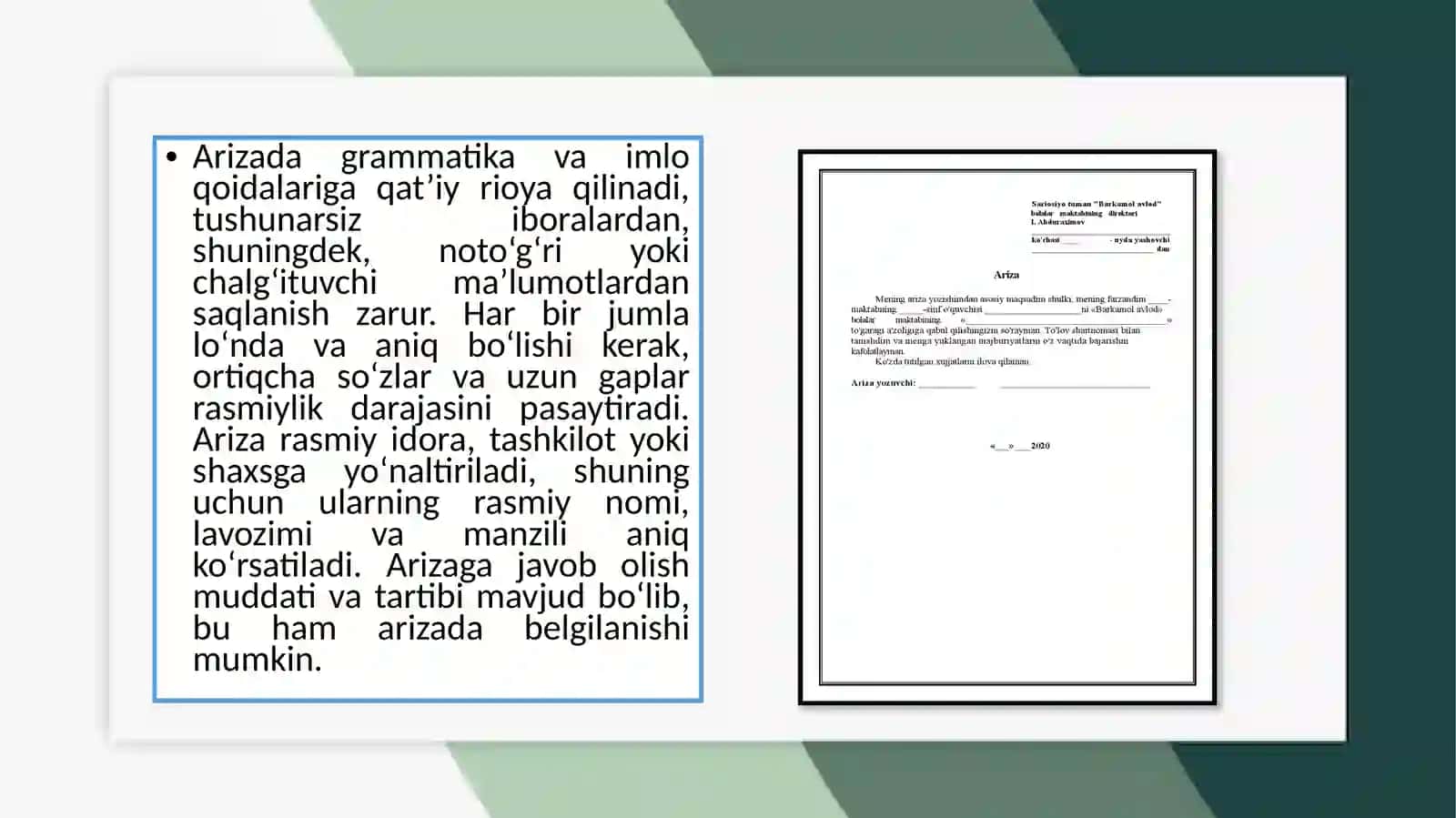 ARIZA TARJIMAI XOLNING YOZILISH USLUBI 3