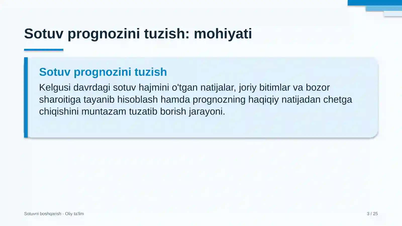Bolalar o'yin markazlarida sotuv prognozini tuzish 3