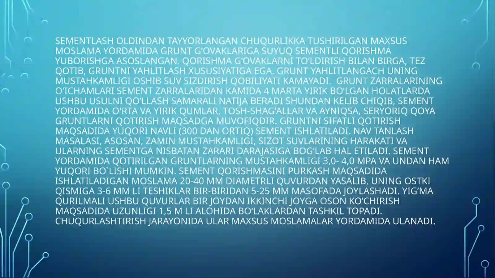 Suvga to`yingan gruntlarni sun`iy mustahkamlash usullari 3