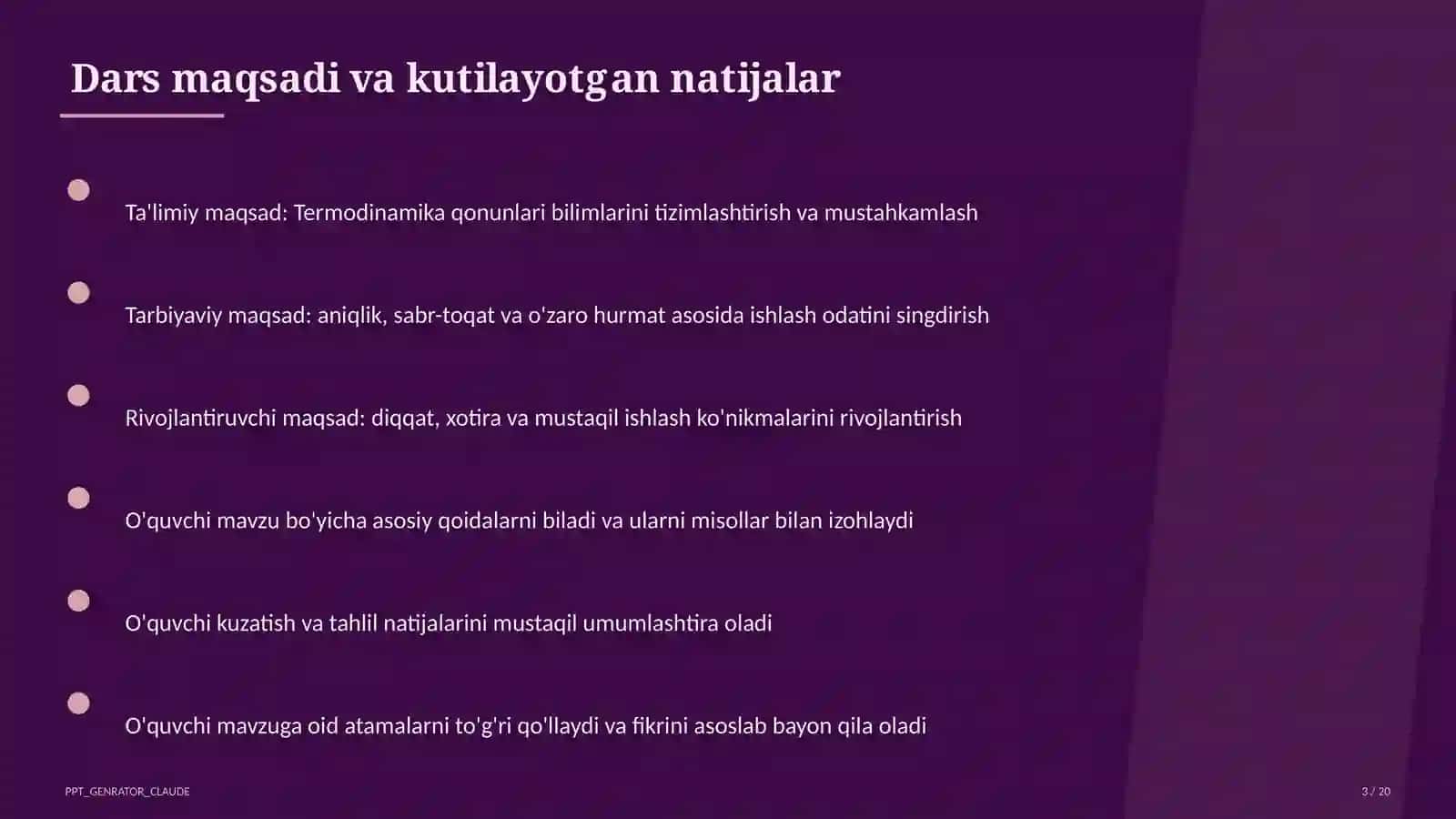 Termodinamika qonunlari (10-sinf) 3