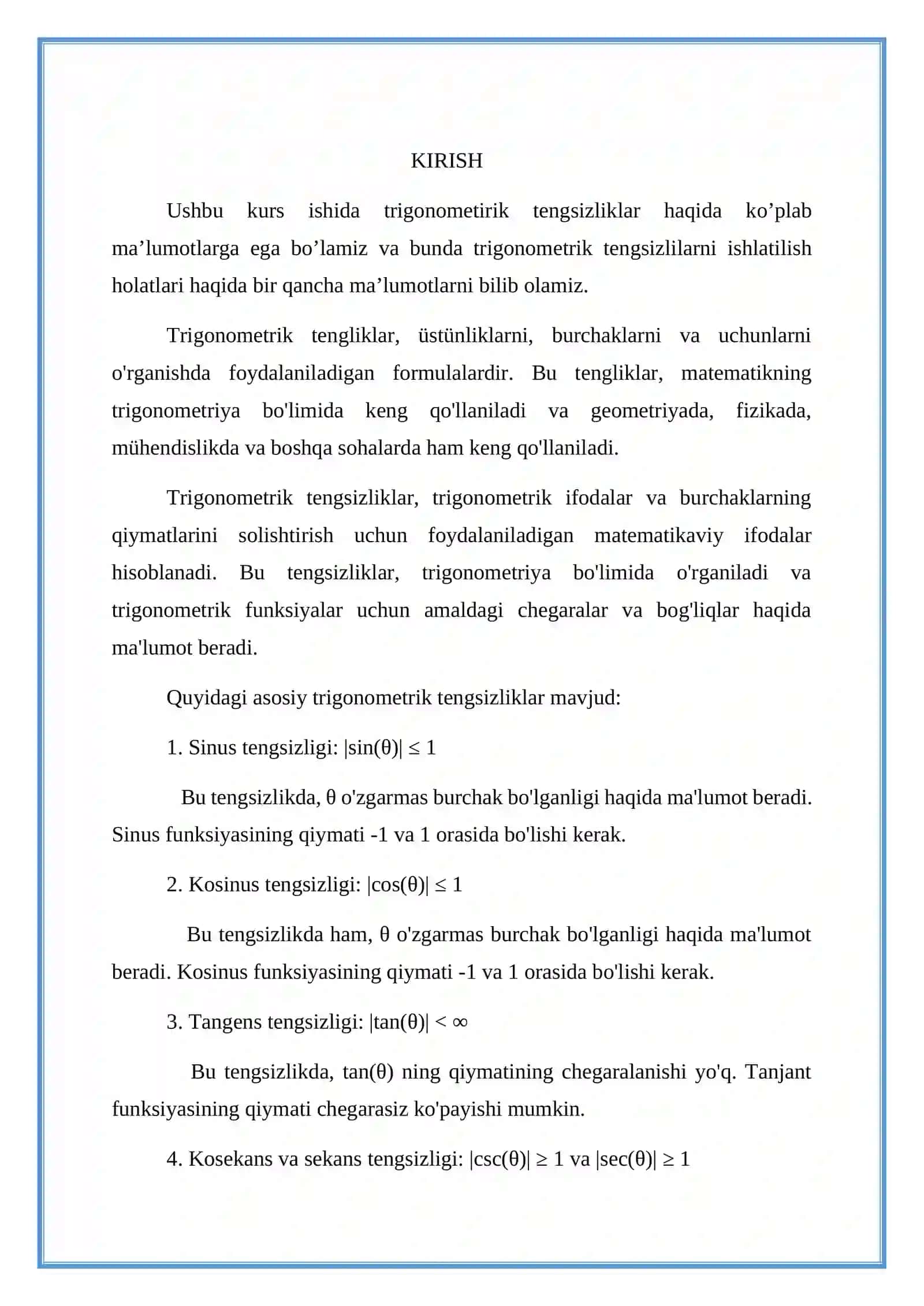 “MAKTABDA MATEMATIK ANALIZ ELEMENTLARI” FANIDAN YOZGAN 3