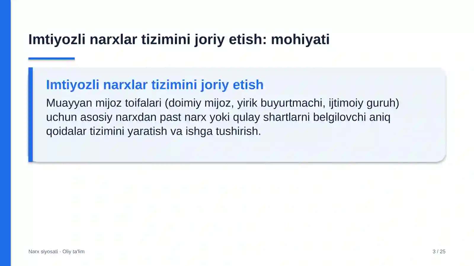 turizmda imtiyozli narxlar tizimini joriy etish 8296 3