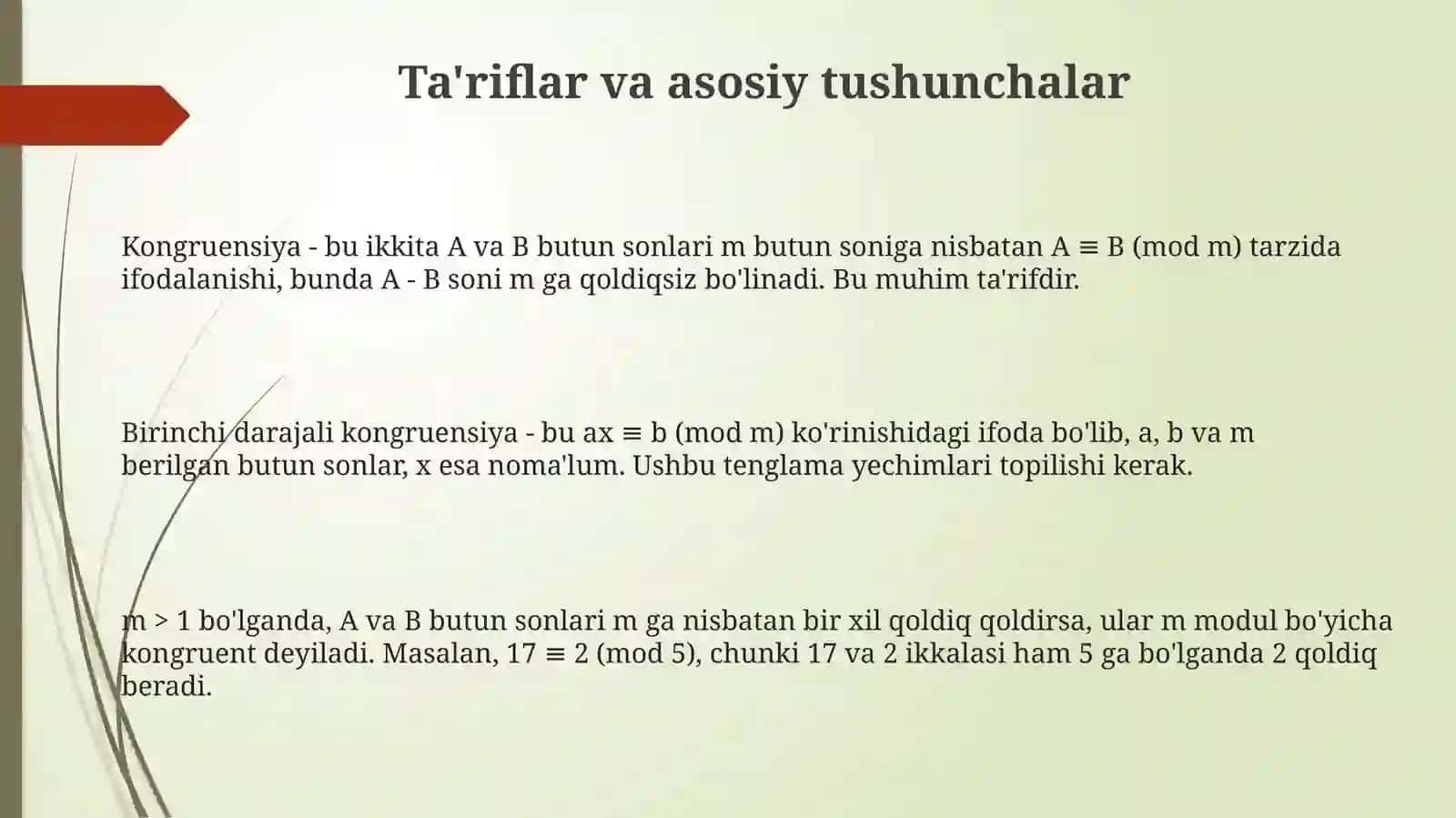 Xitoy qoldiqlar teoremasi 3