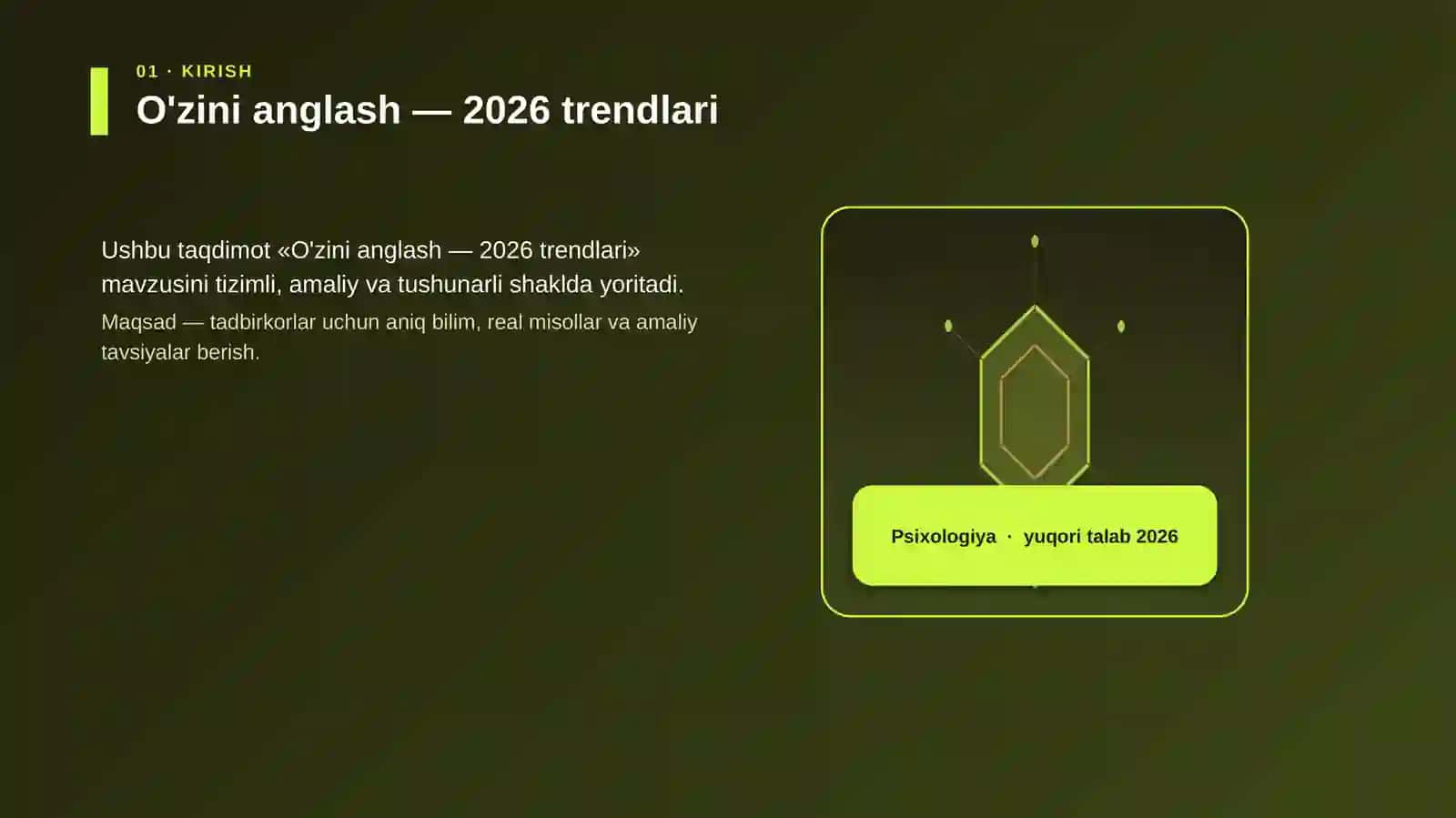 O'zini anglash — 2026 trendlari 3