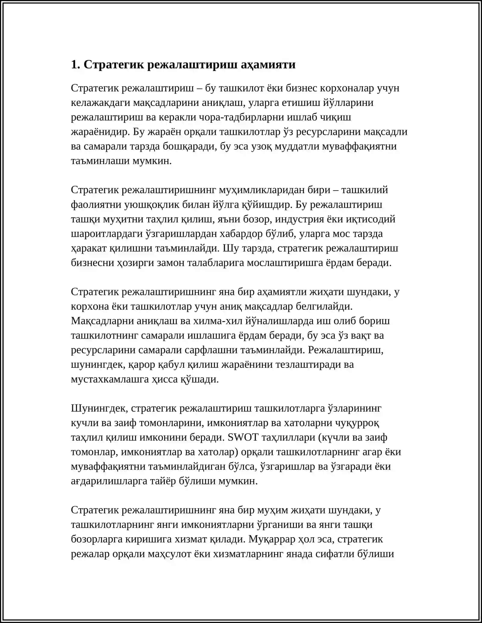 СТРАТЕГИК МАКСАДЛАР ВА МИССИЯ 3